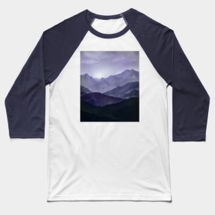 Purple mountain landscape Baseball T-Shirt